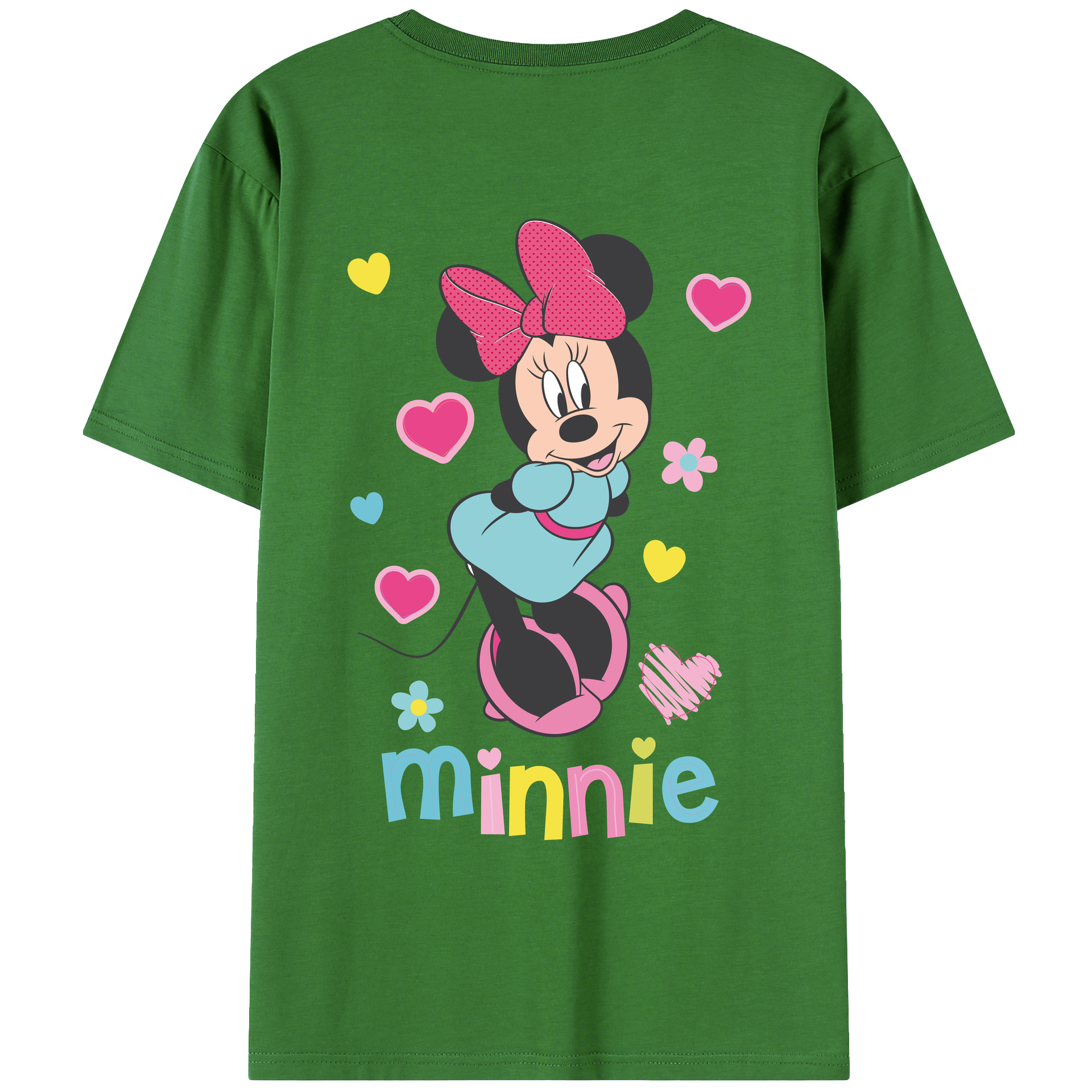 （画像用） ミッキーマウス Mickey Mouse レディース半袖Tシャツ(バックプリント)